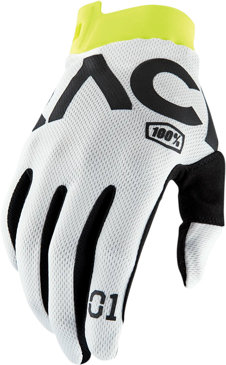 100% Racr iTrack Gloves - White - XL 10015-010-13