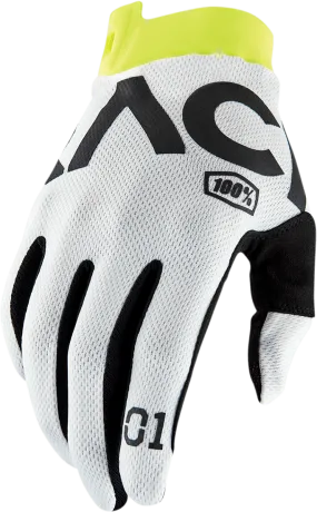 100% Racr iTrack Gloves - White - XL 10015-010-13