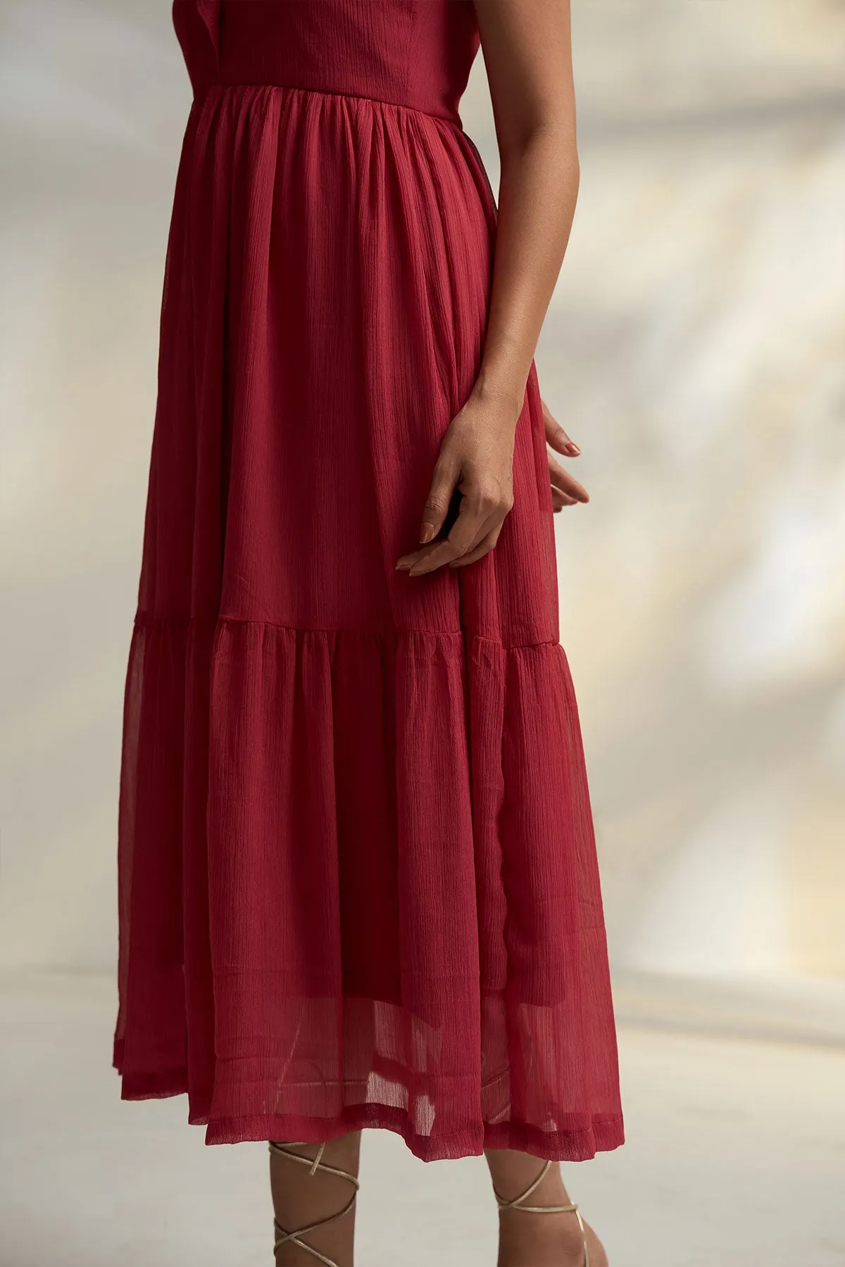 Aria Coral Maxi Dress