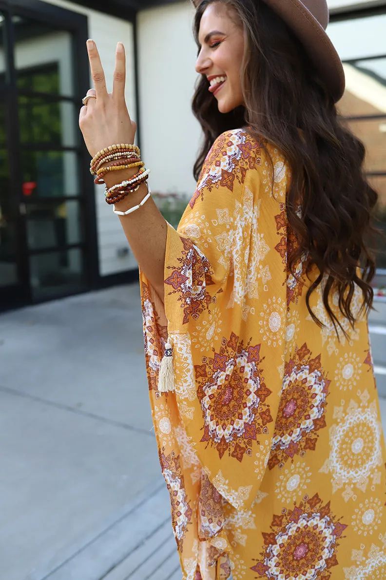 Bali Sunset Bohemian Mandala Kimono