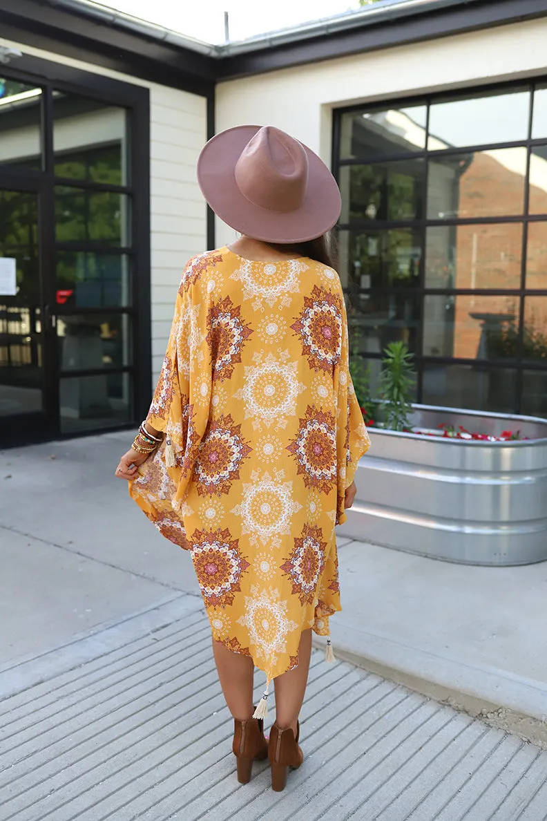 Bali Sunset Bohemian Mandala Kimono