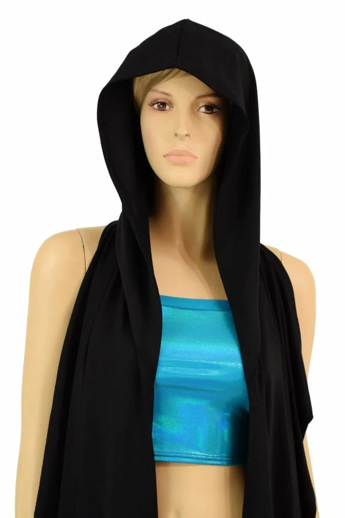 Black Zen Hooded Racerback Duster