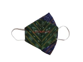 Blue & Green Ikat Mask