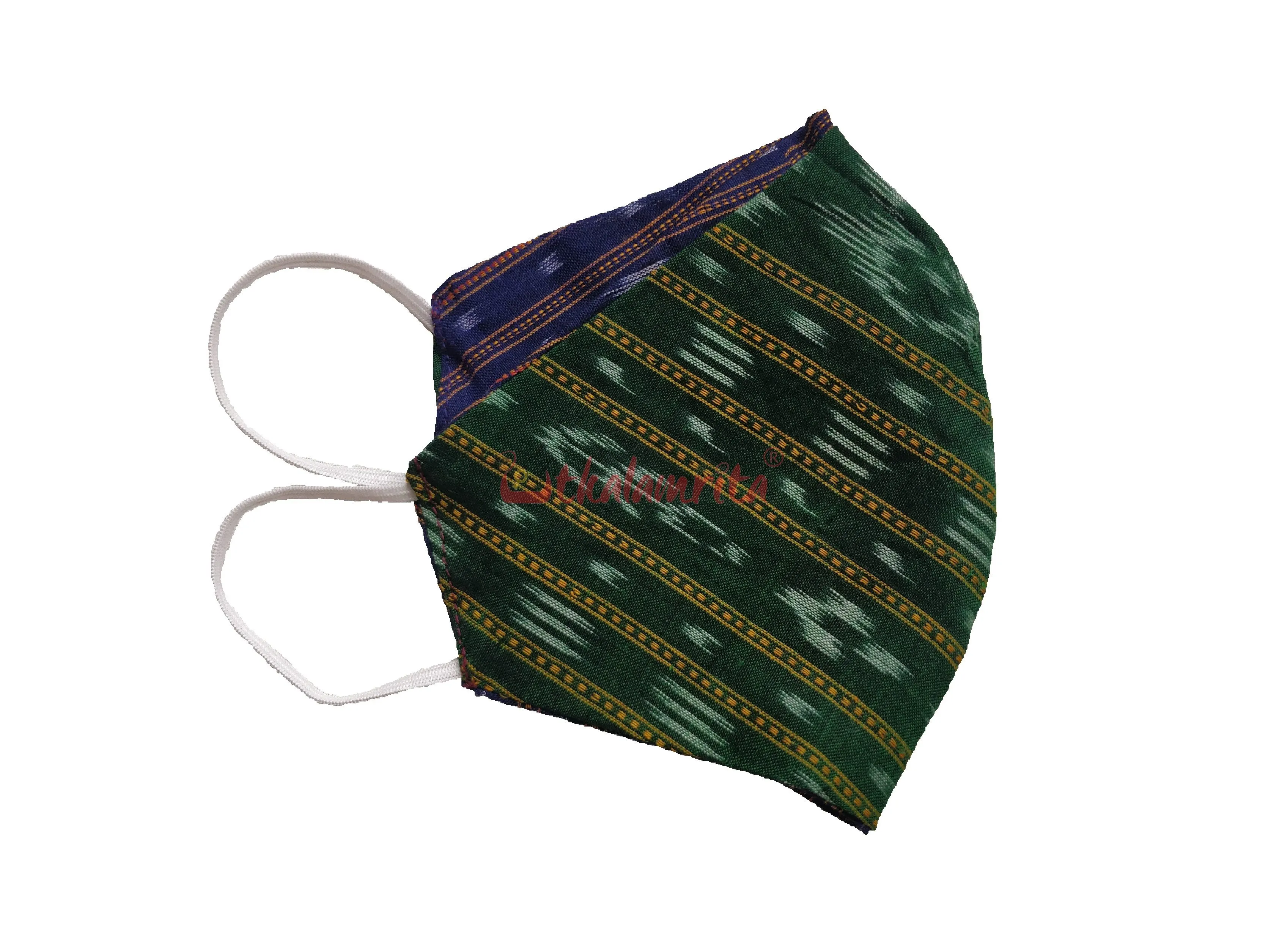 Blue & Green Ikat Mask