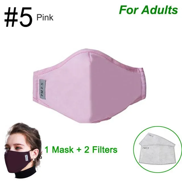 Cotton PM2.5 Black mouth Mask anti dust mask Activated carbon filter Windproof Mouth-muffle bacteria proof Flu Face masks Care