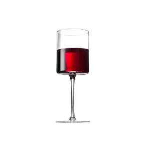 Creative Square Straight Crystal Wine Glass 400ml