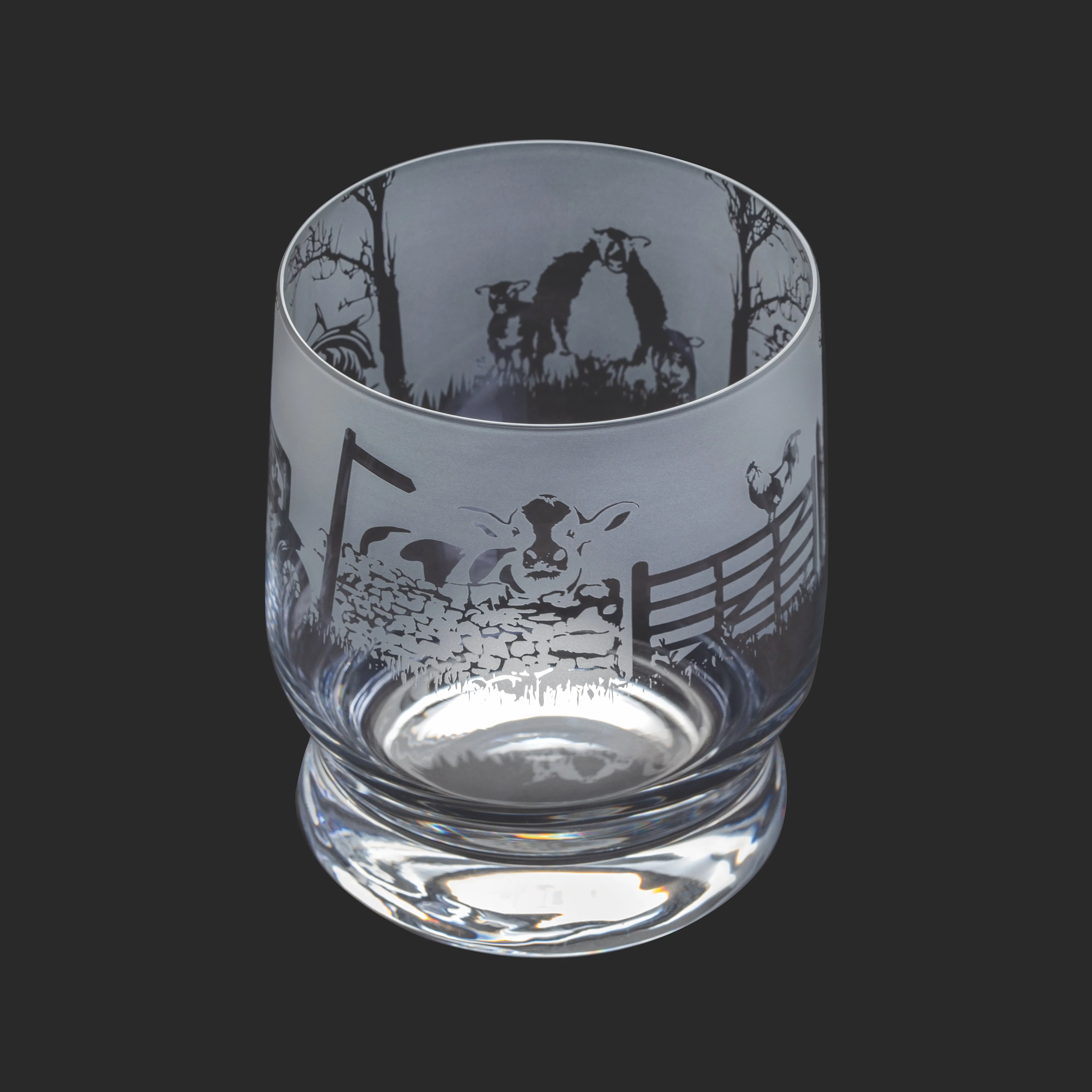 Dartington Crystal - Aspect - Tumbler - Farm Scene