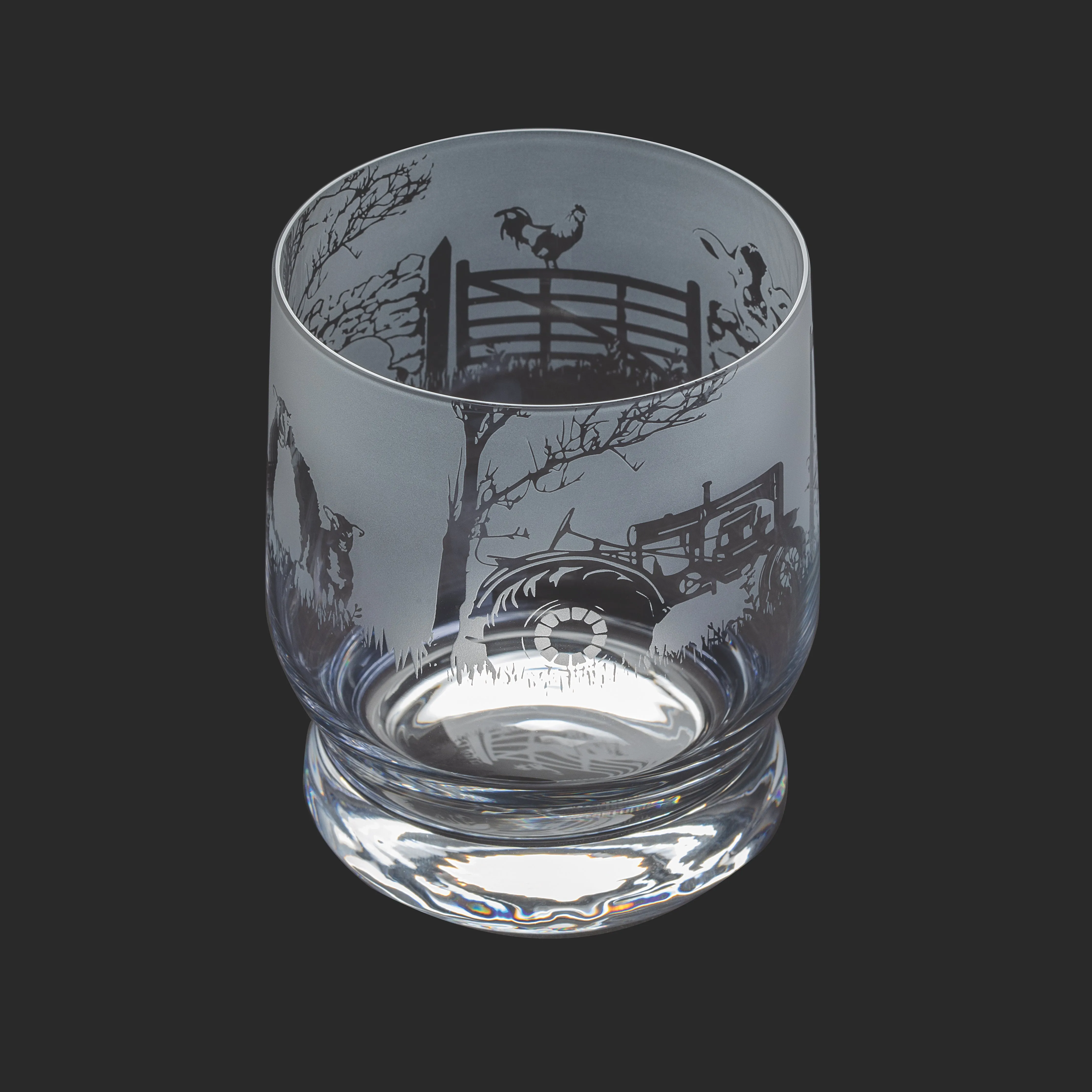 Dartington Crystal - Aspect - Tumbler - Farm Scene