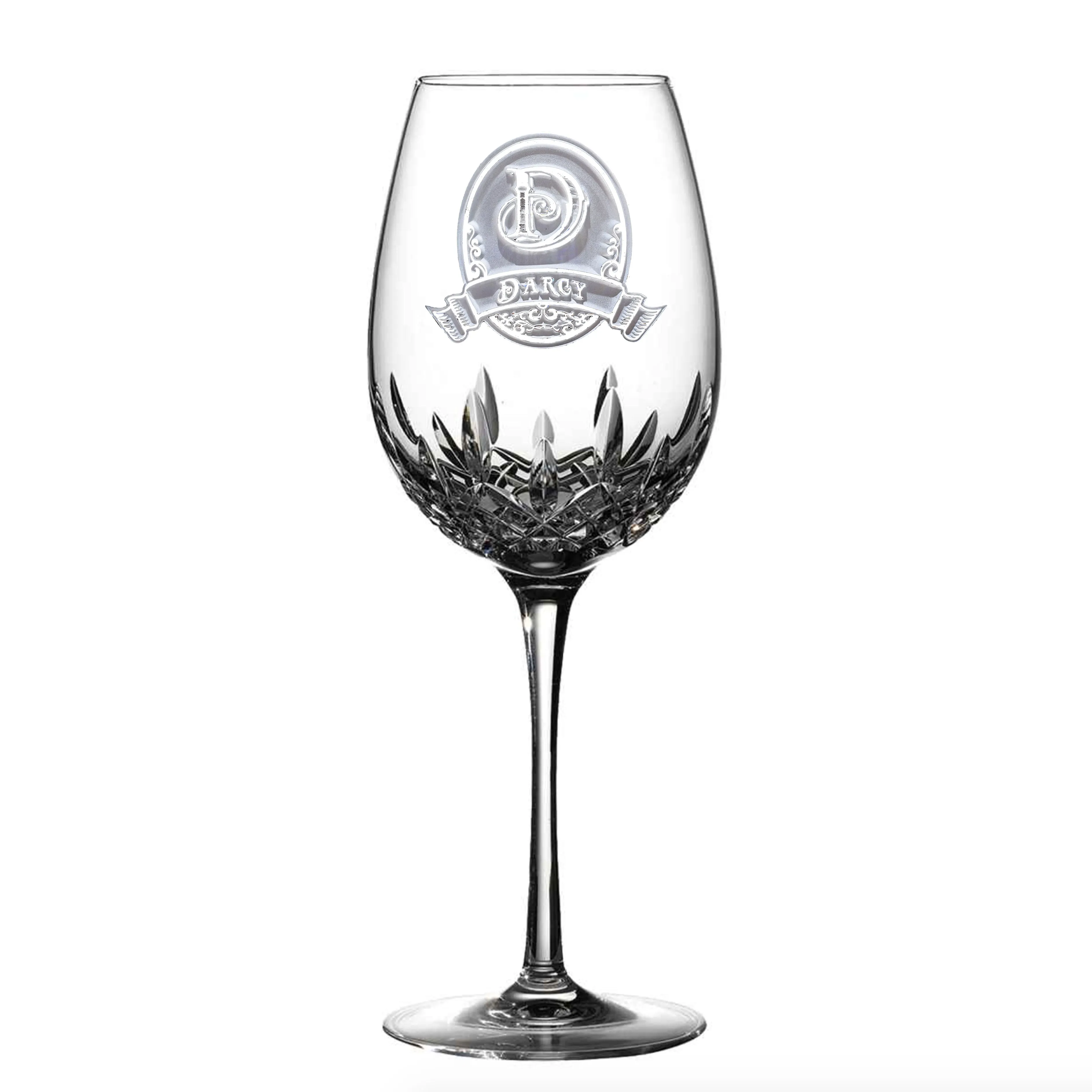 Engraved Waterford Crystal Wine Glass