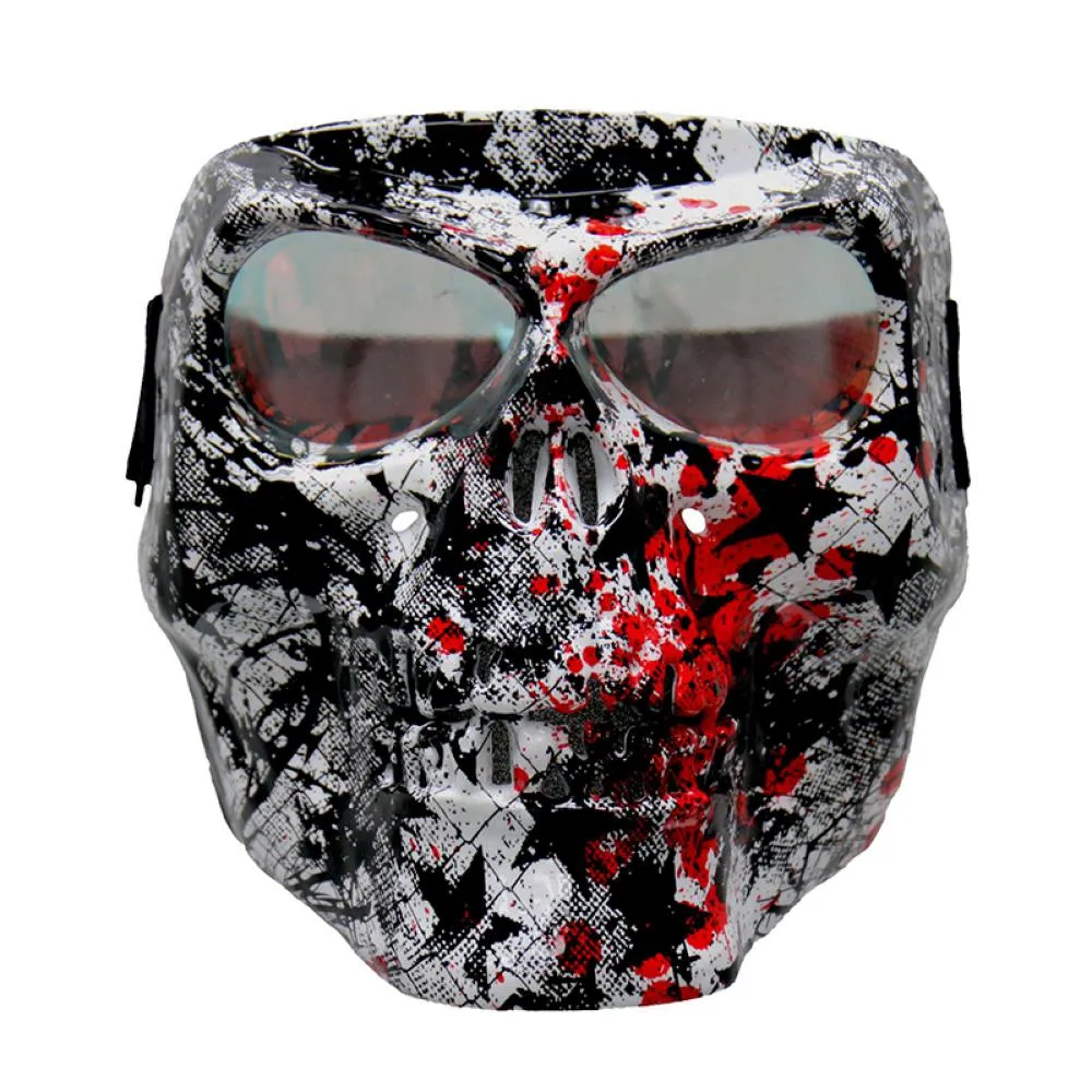 Hot Leathers FMP1003 "Star Skull" Polypro Face Mask with G-Tech Lenses