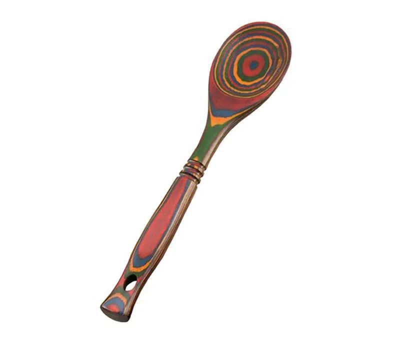 Island Bamboo Pakkawood Large Spoon Rainbow