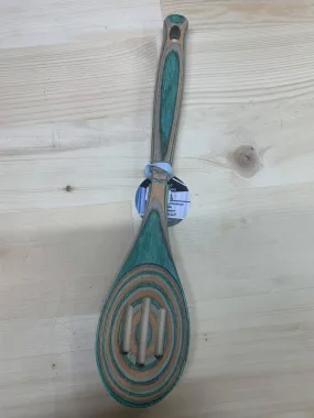 Island Bamboo Pakkawood Slotted Spoon Mint 30CM