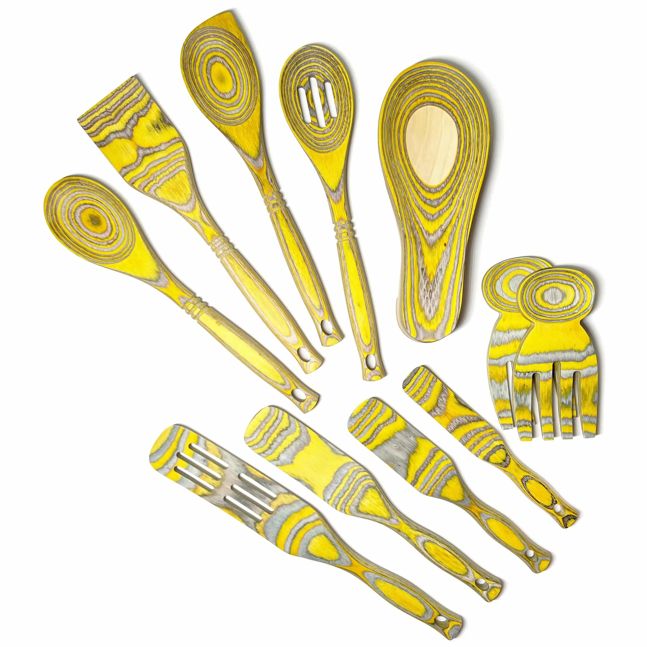 Island Bamboo Pakkawood Spatula Yellow 30CM