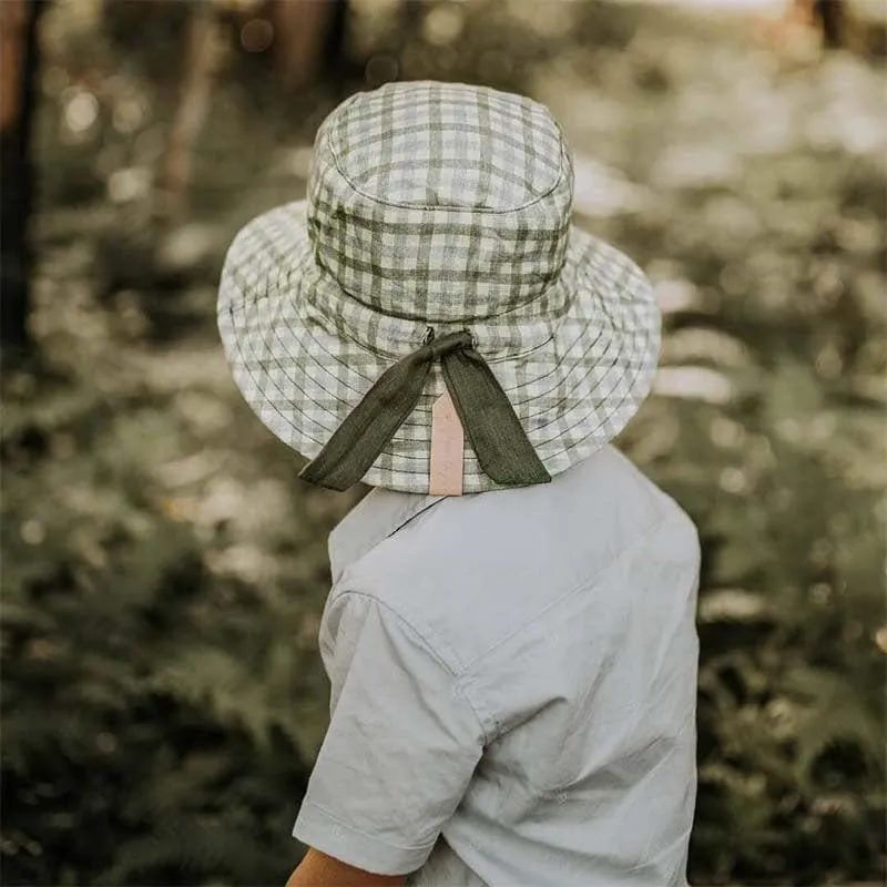 Kids Reversible Sun Hat - Noah / Olive