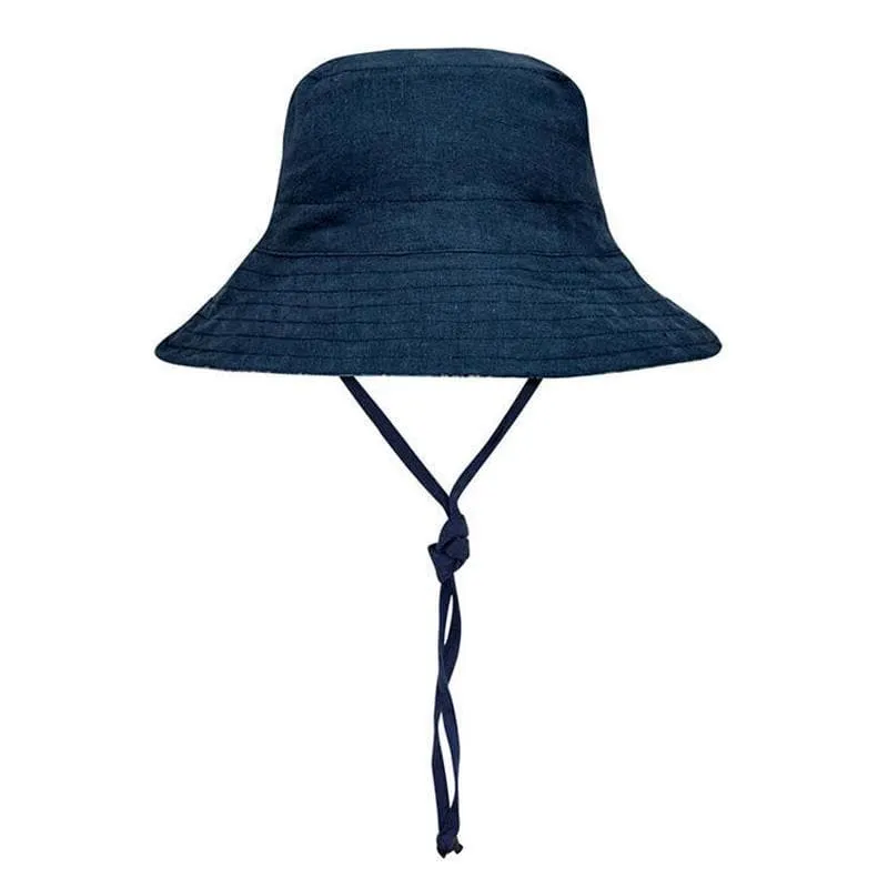 Kids Reversible Sun Hat - Paisley / Indigo