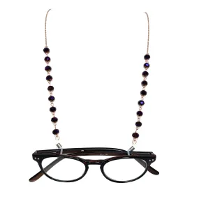 LAST CHANCE 40 % OFF-Glasses Crystal Chain - Deep Purple