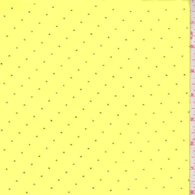 Lemon/Metallic Gold Pin Dot Chiffon Fabric