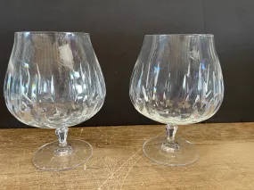 <€€ Crystal STUART GLENCOE Brandy Glasses Snifters Set/8