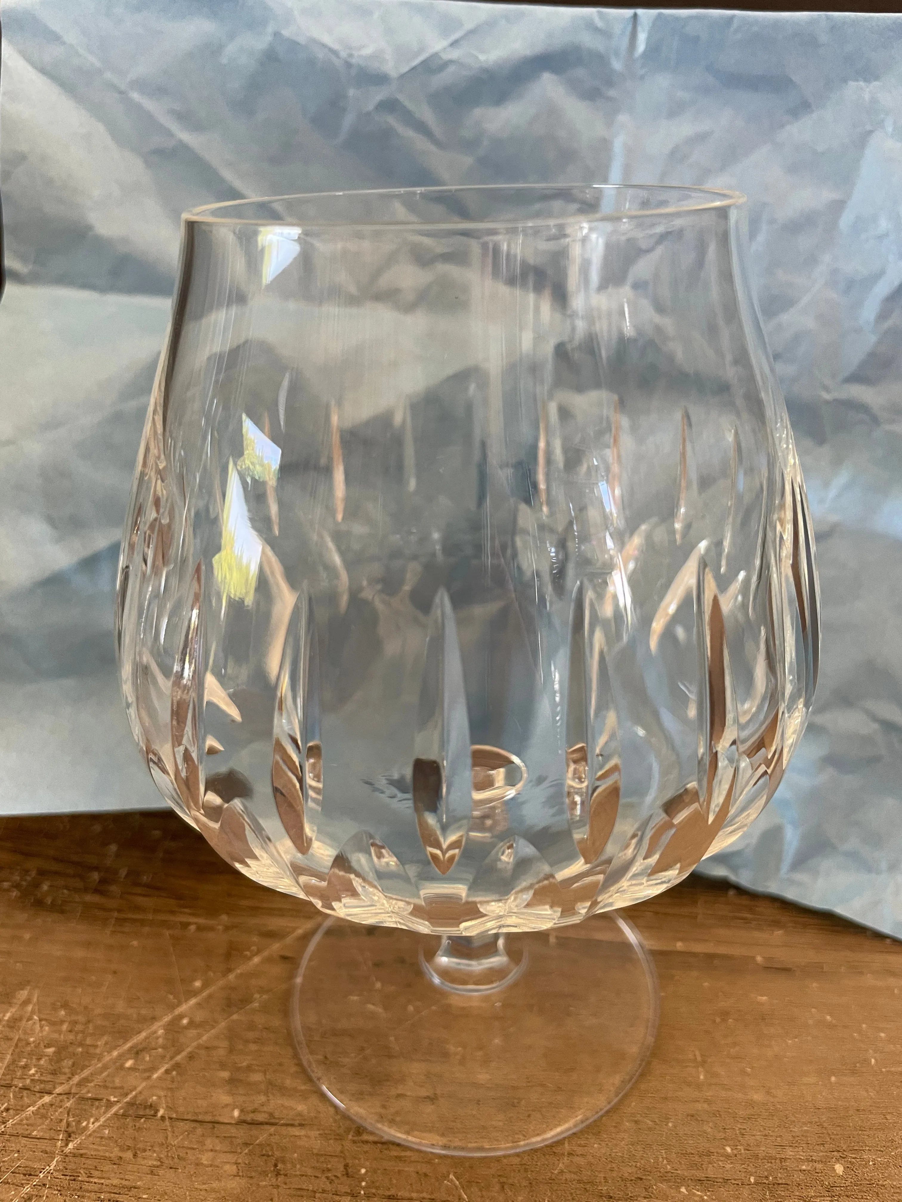 <€€ Crystal STUART GLENCOE Brandy Glasses Snifters Set/8