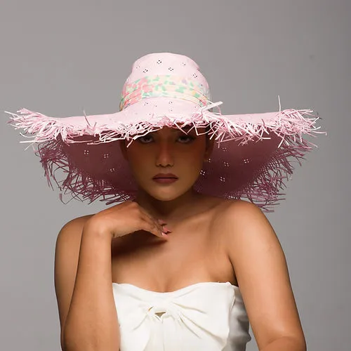 Pastel Sun Hat For Spring Summer Events And Beach (Hadal)