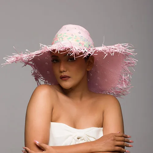 Pastel Sun Hat For Spring Summer Events And Beach (Hadal)