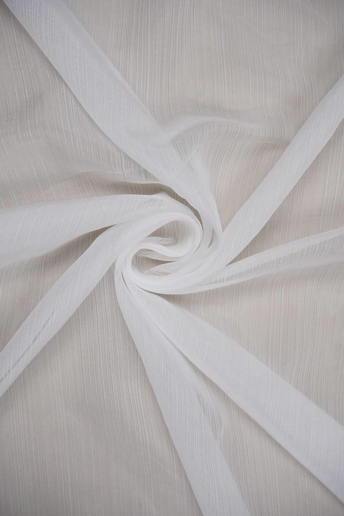 Plain White Organza Lining Viscose Base 55 GLM