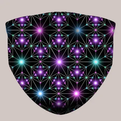 Psychedelic Face/Dust Mask (UV/RGB, Eco-Friendly) | STAR MAP