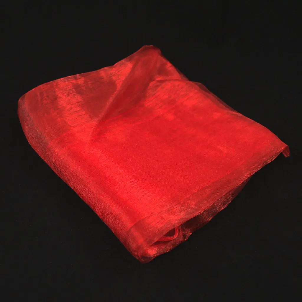 Red Chiffon Hair Scarf