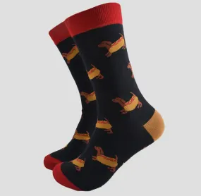 Sausage Dog Hotdog Bamboo Socks