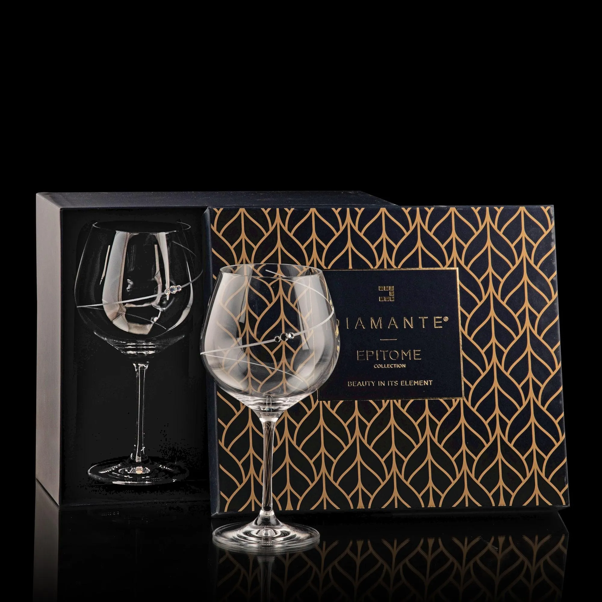 Silhouette Gin Glasses – Set of 2 in a Premium Gift Box - Made in United Kingdom