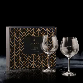 Silhouette Gin Glasses – Set of 2 in a Premium Gift Box - Made in United Kingdom