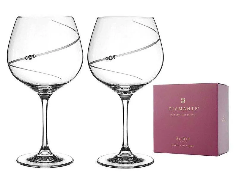 Silhouette Gin Glasses – Set of 2 in a Premium Gift Box - Made in United Kingdom