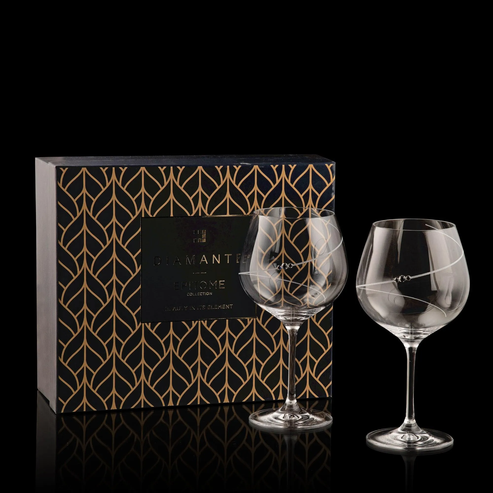 Silhouette Gin Glasses – Set of 2 in a Premium Gift Box - Made in United Kingdom