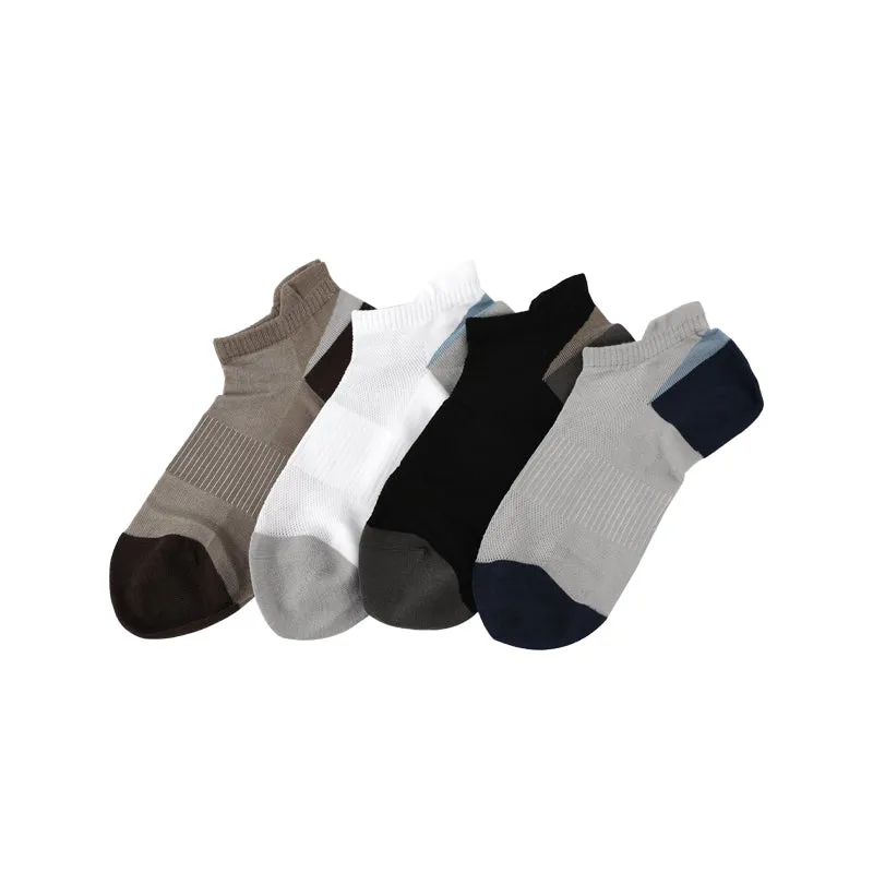 Sports Mens Bamboo Short Ankle Athletic Socks-4 pairs