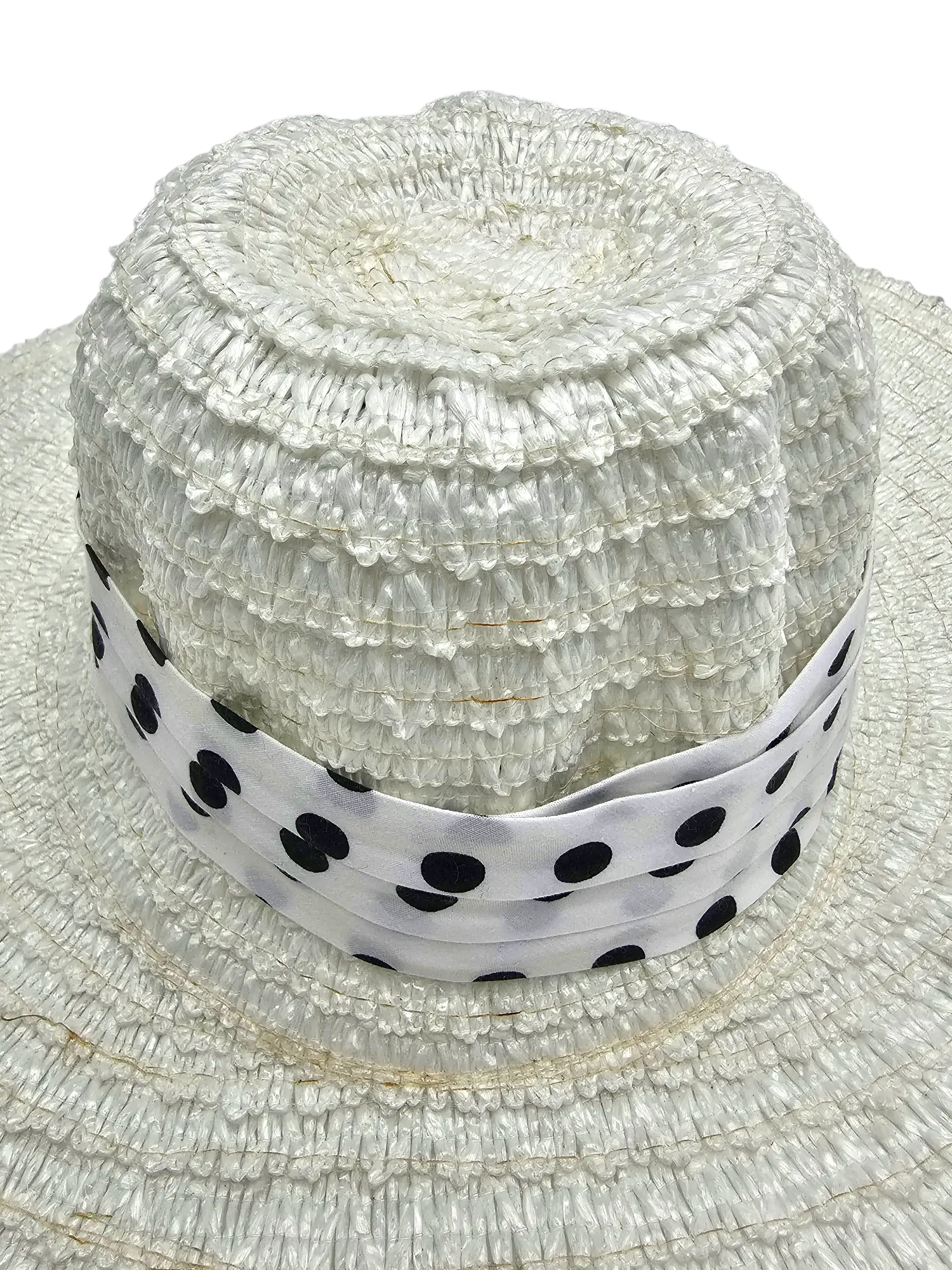 White Hat With Polka Dots (Free Spirit)