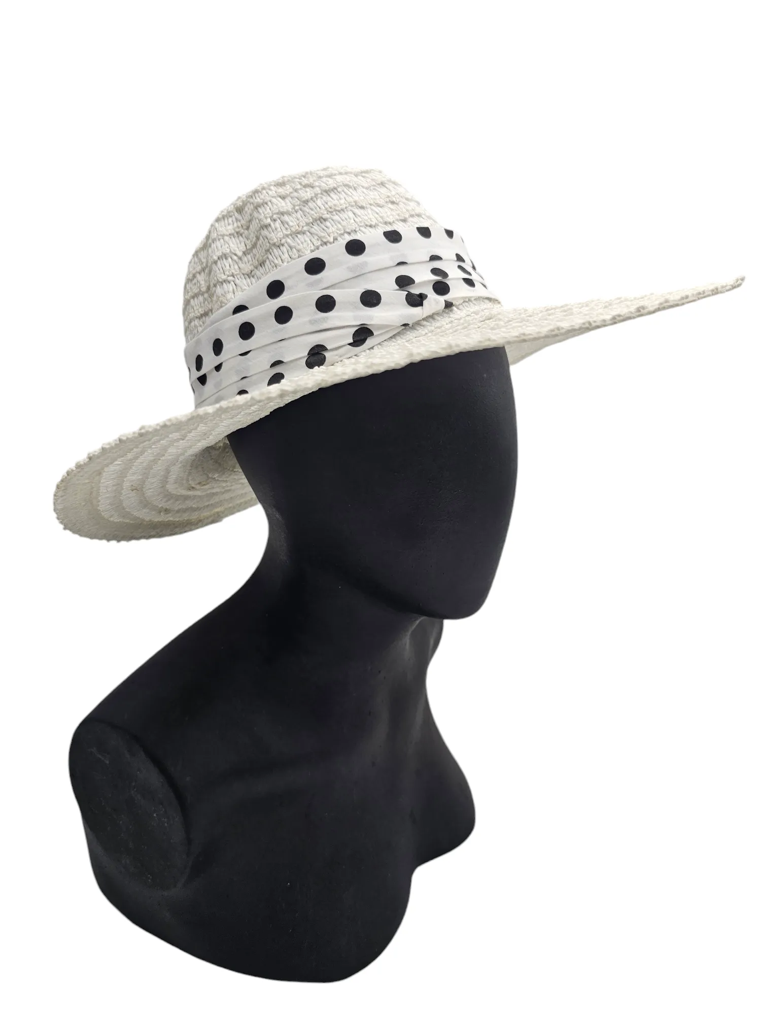 White Hat With Polka Dots (Free Spirit)