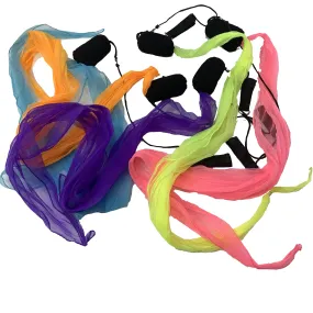 Zeekio Single Color Scarf Poi - Flow Toy - Vibrant Colors - Adjustable Cord